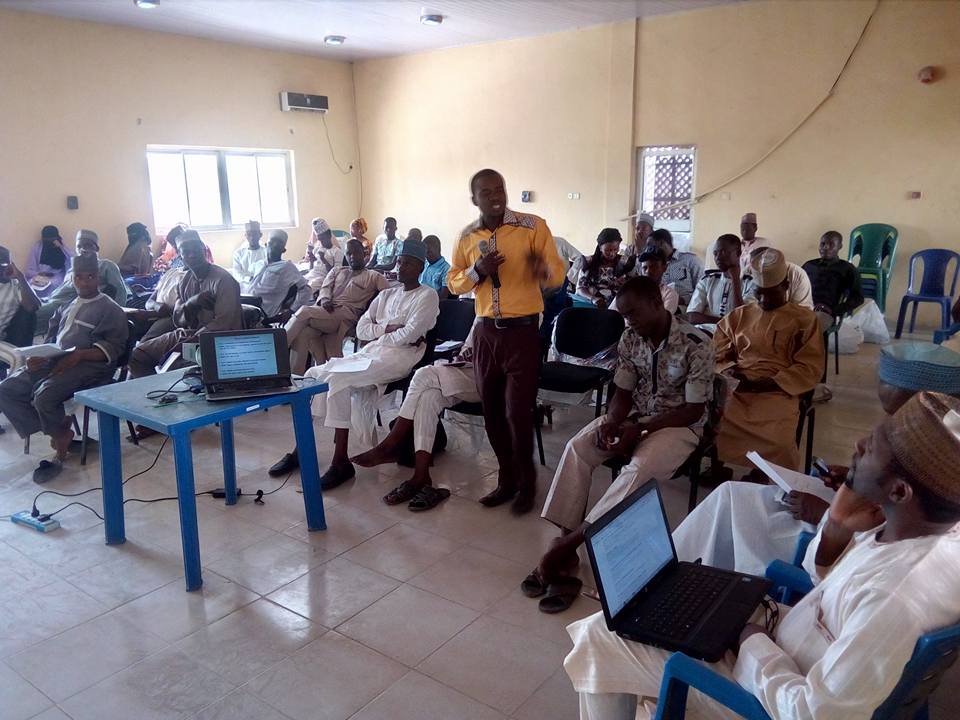 Another view of participants with Abdulganiyu Rufai facilitating