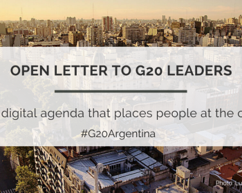 Joint call to G20 leaders: Let us bring people to the centre of the digital future