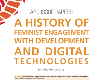 A history of feminist engagement with development and digital technologies