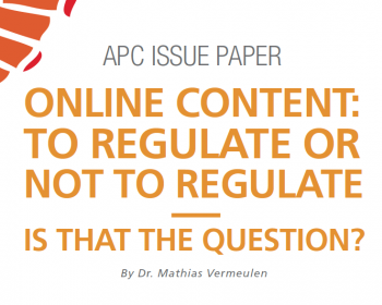 Online content: To regulate or not to regulate – is that the question?