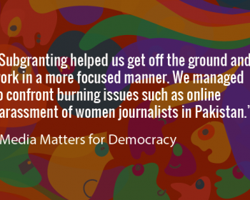 Seeding change: Media Matters for Democracy on media building and fighting harassment of women journalists in Pakistan