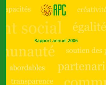 Rapport annuel d’APC de 2006