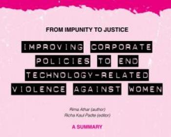 From impunity to justice: Improving corporate policies to end technology-related violence against women - Summary