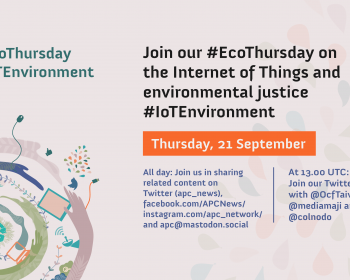 EcoThursday on the Internet of Things and environmental justice