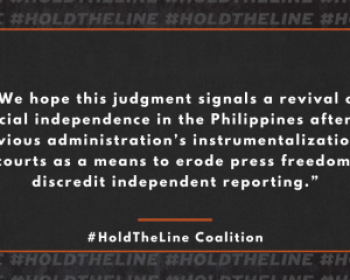 Hold The Line Coalition welcomes acquittal of Maria Ressa and Rappler, calls for all remaining cases to be dropped 