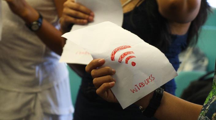 Photo by Fungai Machirori during the Making a Feminist Internet meeting in 2017.